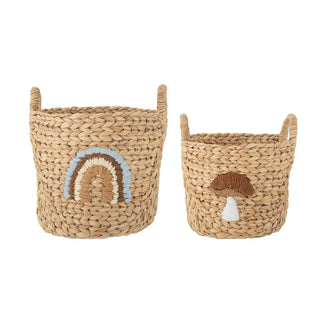 Agnes mandenset waterhyacint naturel 32cm van Bloomingville Mini, duidelijk als hoofdfoto afgebeeld