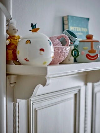 Agnes pot met deksel naturel 12cm van Bloomingville Mini, in een gestileerde productopstelling