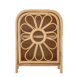 Anuke kast rotan naturel 47cm van Bloomingville Mini, van bovenaf met vorm en indeling zichtbaar