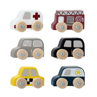 Avin speelgoedauto set hout multicolor van Bloomingville Mini, vanuit een aanvullend productaanzicht