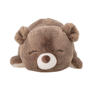 Berta knuffel bruin van Bloomingville Mini, met materiaal en structuur van dichtbij zichtbaar