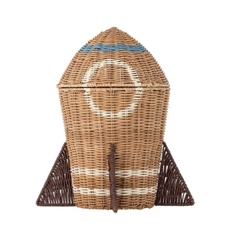Bloomingville Mini opbergmand rotan naturel met deksel van Bloomingville Mini, duidelijk als hoofdfoto afgebeeld