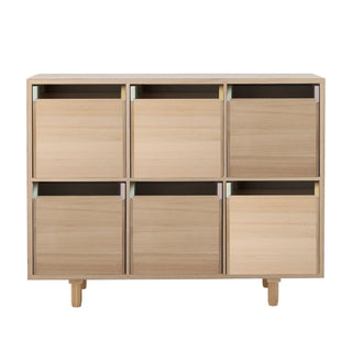 Calle boekenkast paulowniahout multicolor 88cm van Bloomingville Mini, vanuit een aanvullend productaanzicht