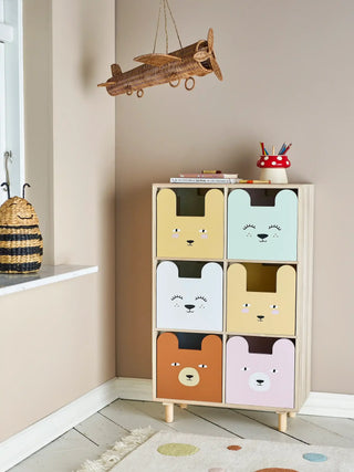 Calle boekenkast paulowniahout multicolor 88cm van Bloomingville Mini, met aandacht voor materiaal en afwerking