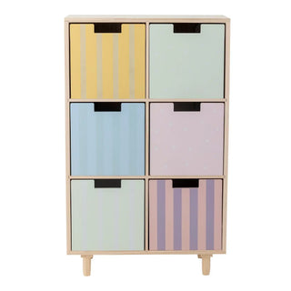 Calle boekenkast paulowniahout multicolor 88cm van Bloomingville Mini, duidelijk als hoofdfoto afgebeeld