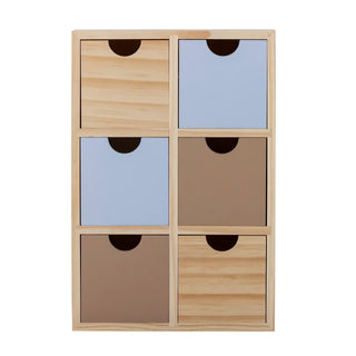 Calle ladeblok grenen naturel 27cm van Bloomingville Mini, van dichtbij met materiaal en afwerking zichtbaar