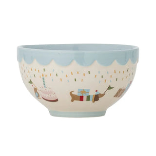 Celebrate schaal aardewerk blauw 13cm van Bloomingville Mini, vanuit een aanvullend productaanzicht