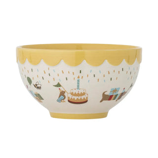 Celebrate schaal aardewerk geel 13cm van Bloomingville Mini, duidelijk als hoofdfoto afgebeeld