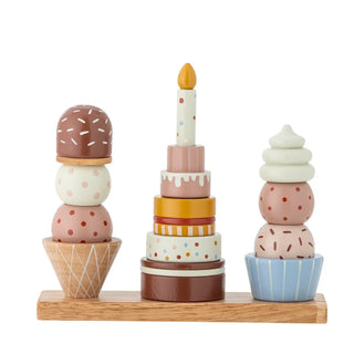 Celebrate stapeltoren beukenhout 20cm van Bloomingville Mini, duidelijk als hoofdfoto afgebeeld