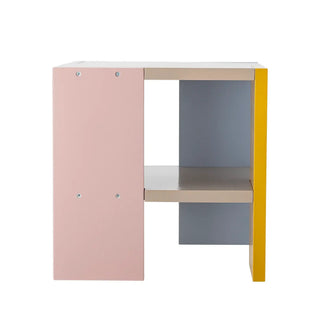 Coloria kindertafel blauw 35cm van Bloomingville Mini, aan de achterzijde met constructie zichtbaar