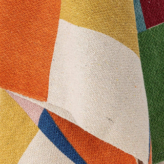 Colorine plaid gerecycled katoen multicolor 130x160cm van Bloomingville Mini, in een gestileerde detailopstelling