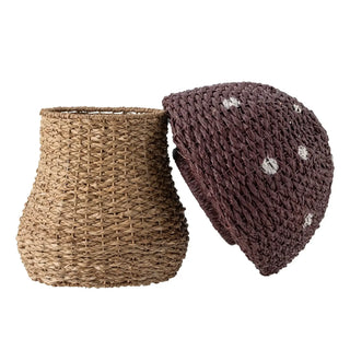 Corinthia mand zeegras rood 61cm van Bloomingville Mini, schuin bekeken met vorm en afwerking zichtbaar