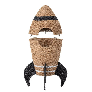 Cosmina mand zeegras naturel 68cm van Bloomingville Mini, aan de achterzijde met afwerking zichtbaar