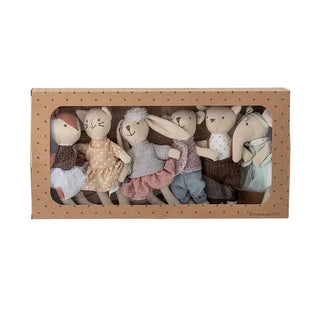 Dierenpop katoen multicolor - set van 6 van Bloomingville Mini, vanuit een aanvullend productaanzicht