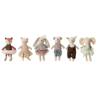 Dierenpop katoen multicolor - set van 6 van Bloomingville Mini, duidelijk als hoofdfoto afgebeeld