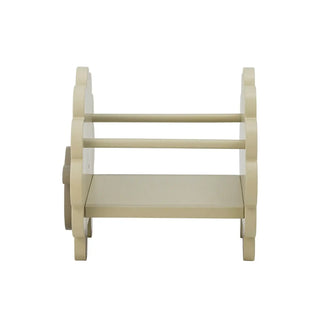 Dolly boekenrek groen 35cm van Bloomingville Mini, van bovenaf met vorm en indeling zichtbaar