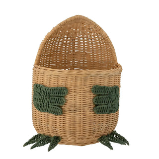 Eddi opbergmand rotan naturel 48cm van Bloomingville Mini, aan de achterzijde met afwerking zichtbaar
