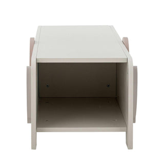 Ferdinand bankje hout grijs 110cm van Bloomingville Mini, met materiaal en structuur van dichtbij zichtbaar