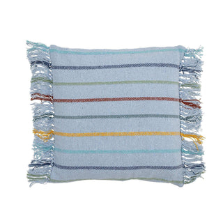 Frey kussen gerecycled katoen blauw 45x45cm van Bloomingville Mini, duidelijk als hoofdfoto afgebeeld