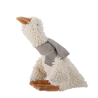 Gaspard knuffel polyester wit 20cm van Bloomingville Mini, schuin bekeken met vorm en afwerking zichtbaar