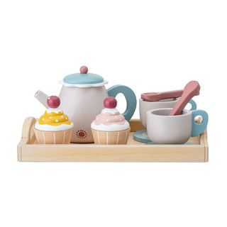 Gentrim theeservies speelset hout multicolor van Bloomingville Mini, duidelijk als hoofdfoto afgebeeld