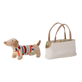 Hilena knuffel multicolor van Bloomingville Mini, met stof en structuur van dichtbij zichtbaar