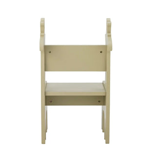 Ibber kinderstoel hout grijs van Bloomingville Mini, met stof en structuur van dichtbij zichtbaar