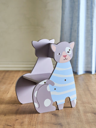 Kinderstoel kat Mille 33×56×42cm van Bloomingville Mini, toegepast in een sfeervolle interieursetting
