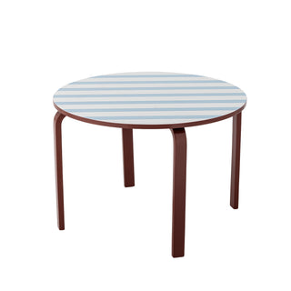 Kindertafel Liova Ø65×45 cm van Bloomingville Mini, aan de achterzijde met constructie zichtbaar