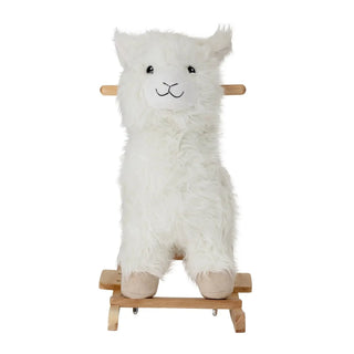 Kinto hobbeldier lama wit van Bloomingville Mini, aan de achterzijde met afwerking zichtbaar
