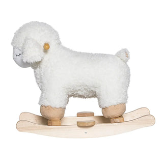 Laasrith hobbelschaap wit van Bloomingville Mini, van bovenaf met vorm en indeling zichtbaar