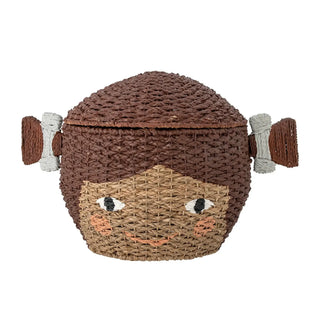 Lill opbergmand bankuan gras bruin 44cm van Bloomingville Mini, duidelijk als hoofdfoto afgebeeld