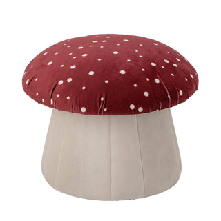 Lue poef polyester rood 37cm van Bloomingville Mini, duidelijk als hoofdfoto afgebeeld