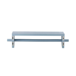 Mingus wandplank / kapstok blauw 60cm van Bloomingville Mini, aan de achterzijde met afwerking zichtbaar