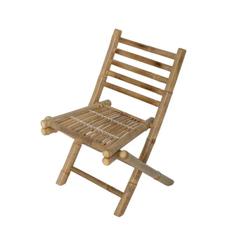 Mini Sole klapstoel bamboe naturel van Bloomingville Mini, met materiaal en structuur van dichtbij zichtbaar