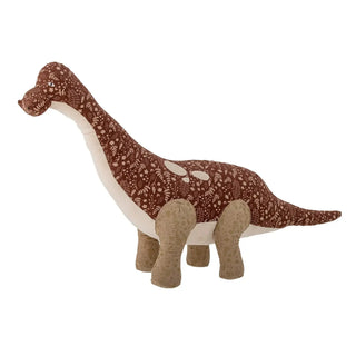 Momo dino knuffel linnen bruin 60cm van Bloomingville Mini, duidelijk als hoofdfoto afgebeeld