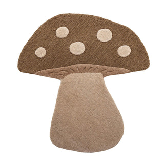 Mushroom vloerkleed bruin 90cm van Bloomingville Mini, duidelijk als hoofdfoto afgebeeld