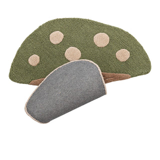 Mushroom vloerkleed groen 90cm van Bloomingville Mini, vanuit een aanvullend productaanzicht