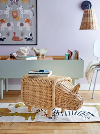 Neah vloerkleed katoen multicolor 50x200cm van Bloomingville Mini, toegepast in een sfeervolle interieursetting