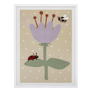 Numa ingelijste illustratie grenen 32x42cm van Bloomingville Mini, duidelijk als hoofdfoto afgebeeld