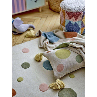 Plaid Clennie naturel 160x130cm van Bloomingville Mini, in een gestileerde detailopstelling