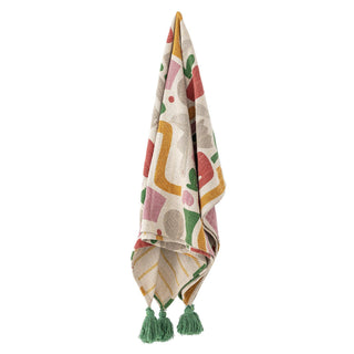 Plaid Filur gerecycled katoen 130×160 cm van Bloomingville Mini, aan de achterzijde met afwerking zichtbaar