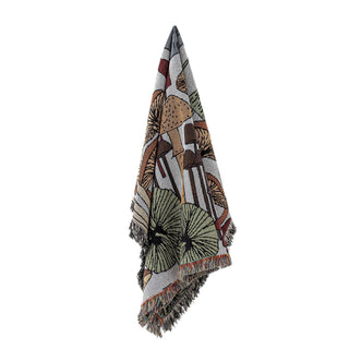 Plaid gerecycled katoen Sonam 130×160 cm van Bloomingville Mini, aan de achterzijde met afwerking zichtbaar