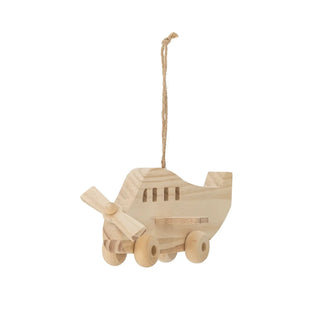 Plane mobiel grenen naturel 25cm van Bloomingville Mini, van bovenaf met vorm en indeling zichtbaar