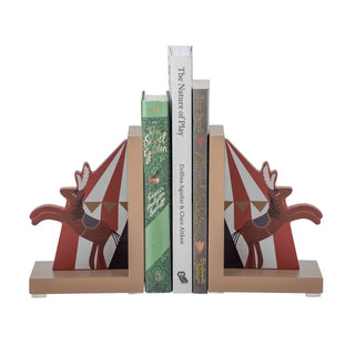 Santos boekensteunen hout rood - set van 2 van Bloomingville Mini, aan de achterzijde met afwerking zichtbaar