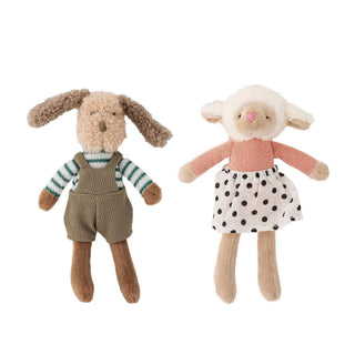 Sol & Teo knuffelset katoen bruin 18cm van Bloomingville Mini, duidelijk als hoofdfoto afgebeeld
