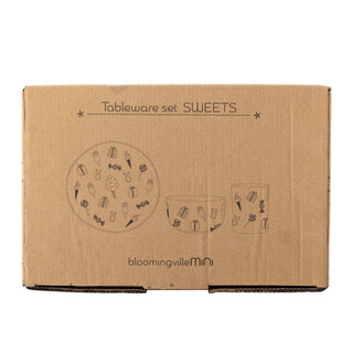 Sweets serviesset aardewerk multicolor van Bloomingville Mini, vanuit een aanvullend productaanzicht