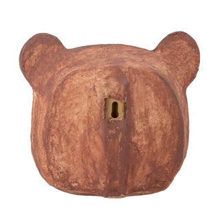 Teda wanddecoratie papier-maché bruin 29cm van Bloomingville Mini, aan de achterzijde met afwerking zichtbaar