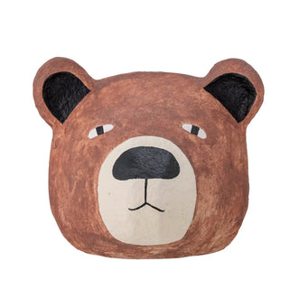 Teda wanddecoratie papier-maché bruin 29cm van Bloomingville Mini, duidelijk als hoofdfoto afgebeeld