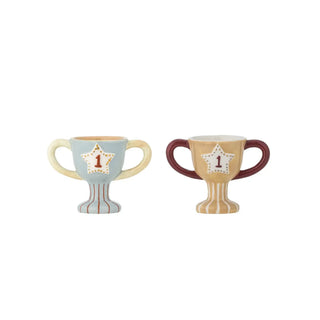 Trophy eierdoppen aardewerk multicolor van Bloomingville Mini, duidelijk als hoofdfoto afgebeeld